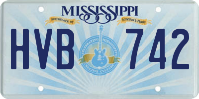 MS license plate HVB742