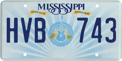 MS license plate HVB743