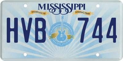 MS license plate HVB744