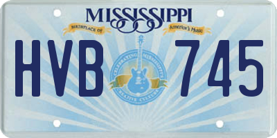 MS license plate HVB745