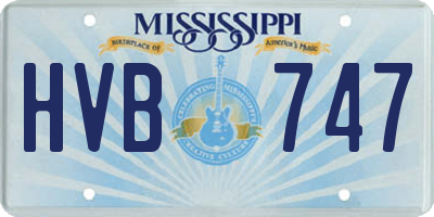 MS license plate HVB747