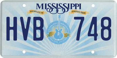 MS license plate HVB748