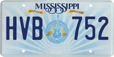 MS license plate HVB752