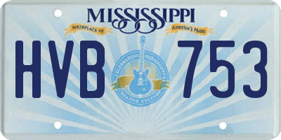 MS license plate HVB753