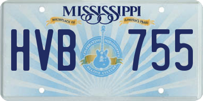 MS license plate HVB755