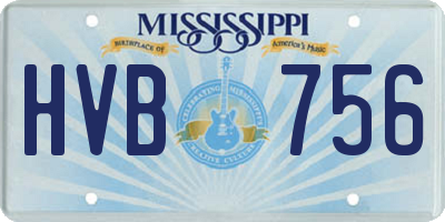 MS license plate HVB756