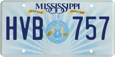 MS license plate HVB757