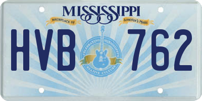 MS license plate HVB762