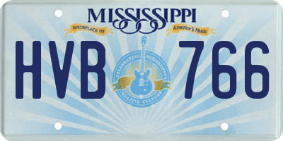 MS license plate HVB766