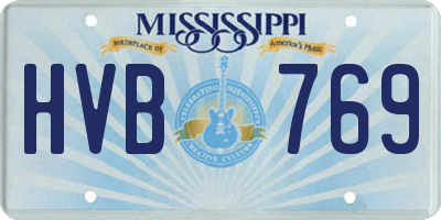 MS license plate HVB769