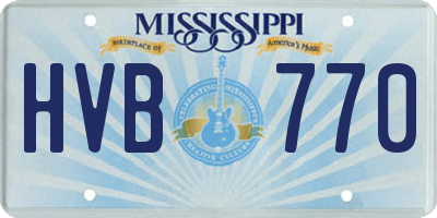 MS license plate HVB770