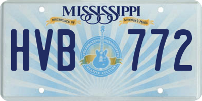 MS license plate HVB772