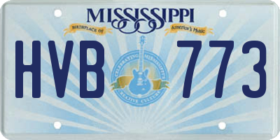 MS license plate HVB773