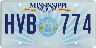MS license plate HVB774