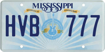 MS license plate HVB777