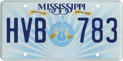 MS license plate HVB783