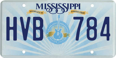 MS license plate HVB784