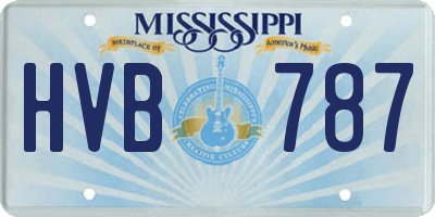 MS license plate HVB787