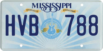 MS license plate HVB788