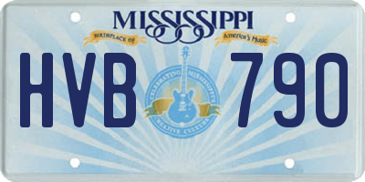 MS license plate HVB790
