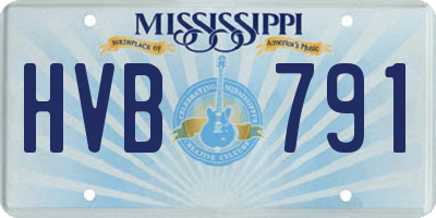 MS license plate HVB791