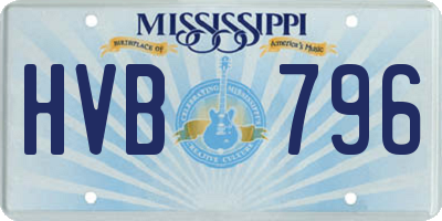 MS license plate HVB796