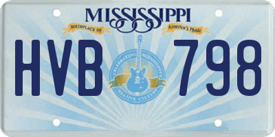 MS license plate HVB798