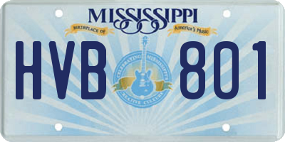 MS license plate HVB801
