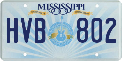 MS license plate HVB802