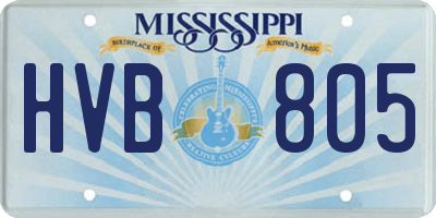 MS license plate HVB805