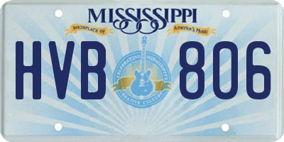 MS license plate HVB806