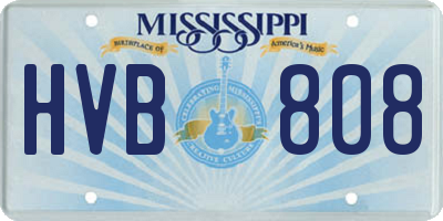 MS license plate HVB808