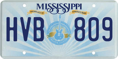 MS license plate HVB809