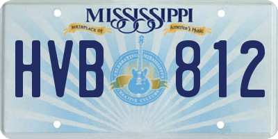 MS license plate HVB812