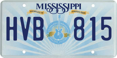 MS license plate HVB815