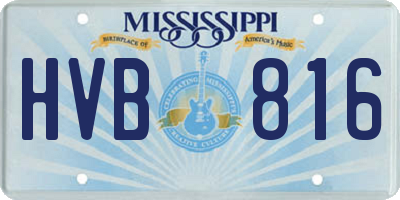 MS license plate HVB816