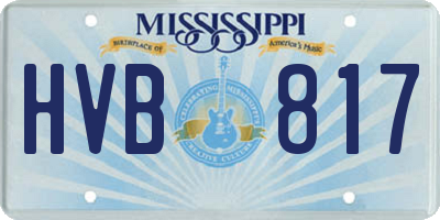MS license plate HVB817
