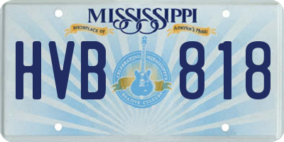 MS license plate HVB818