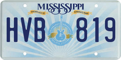 MS license plate HVB819