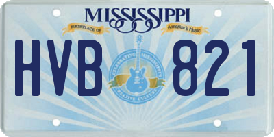MS license plate HVB821