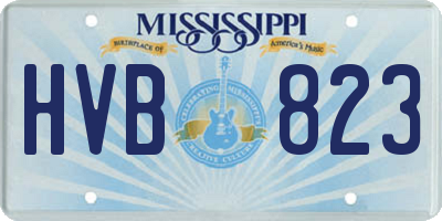 MS license plate HVB823