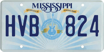 MS license plate HVB824