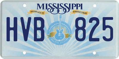 MS license plate HVB825