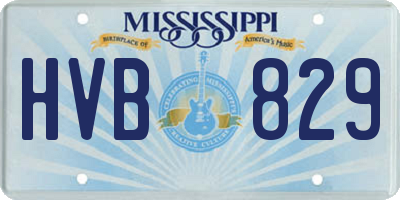 MS license plate HVB829