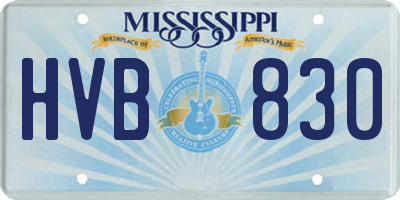 MS license plate HVB830