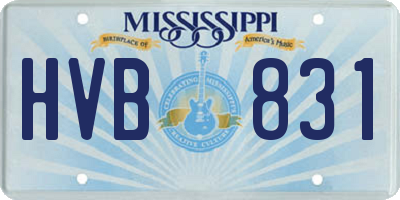 MS license plate HVB831