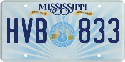 MS license plate HVB833