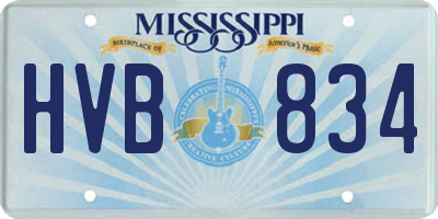 MS license plate HVB834