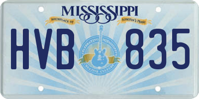MS license plate HVB835