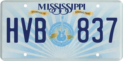 MS license plate HVB837